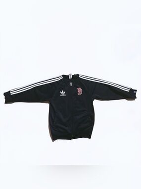 Youth Adidas Originals x MLB Boston Red Sox Track Jacket - Trefoil Logo